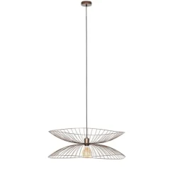 Smart hanglamp donkerbrons met dubbele kap incl. Wifi G95 - Pua