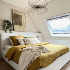 Smart hanglamp donkerbrons met dubbele kap incl. Wifi G95 - Pua