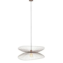 Smart hanglamp donkerbrons met dubbele kap incl. Wifi G95 - Pua