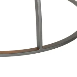 Smart hanglamp donkergrijs met hout 47 cm incl. Wifi G95 - Arthur