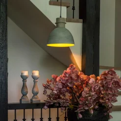 Smart hanglamp grijs 30 cm incl. wifi A60 lichtbron - Dory