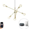 Smart hanglamp messing 6-lichts incl. Wifi G95 - Sydney