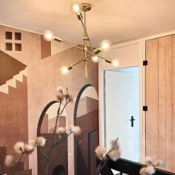 Smart hanglamp messing 6-lichts incl. Wifi G95 - Sydney