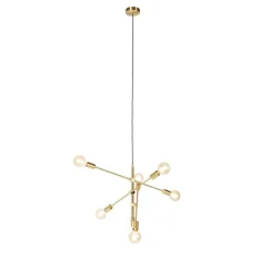 Smart hanglamp messing 6-lichts incl. Wifi G95 - Sydney