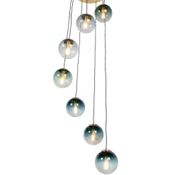 Smart hanglamp messing 7-lichts incl. Wifi ST64 - Pallon