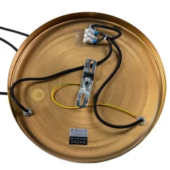 Smart hanglamp messing met zwart glas incl. 3 Wifi ST64 - Pallon