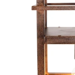 Smart hanglamp roestbruin met rek incl. 4 Wifi A60 - Cage Rack