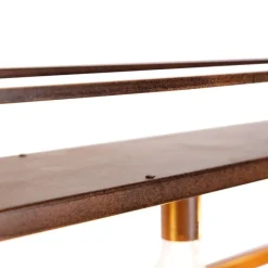 Smart hanglamp roestbruin met rek incl. 4 Wifi A60 - Cage Rack