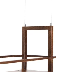 Smart hanglamp roestbruin met rek incl. 4 Wifi A60 - Cage Rack