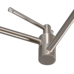 Smart hanglamp staal met kap wit 35 cm incl. Wifi A60 - Blitz