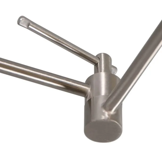 Smart hanglamp staal met kap wit 35 cm incl. Wifi A60 - Blitz