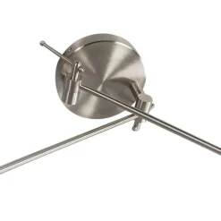 Smart hanglamp staal met kap 35 cm wit incl. 2 Wifi A60 - Blitz