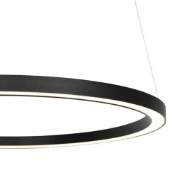 Smart hanglamp zwart 60 cm incl. LED en RGBW- Girello
