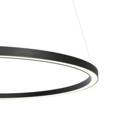 Smart hanglamp zwart 80 cm incl. LED en RGBW - Girello