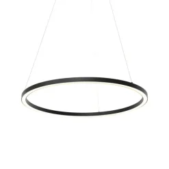 Smart hanglamp zwart 80 cm incl. LED en RGBW - Girello