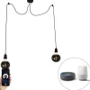 Smart hanglamp zwart incl. 2 Wifi G125 - Cava