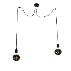 Smart hanglamp zwart incl. 2 Wifi G125 - Cava