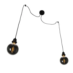Smart hanglamp zwart incl. 2 Wifi G125 - Cava