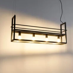 Smart hanglamp zwart incl. WiFi A60 - Cage Rack