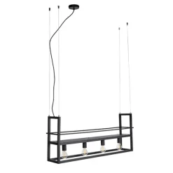 Smart hanglamp zwart incl. WiFi A60 - Cage Rack