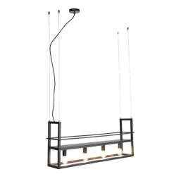 Smart hanglamp zwart incl. WiFi A60 - Cage Rack