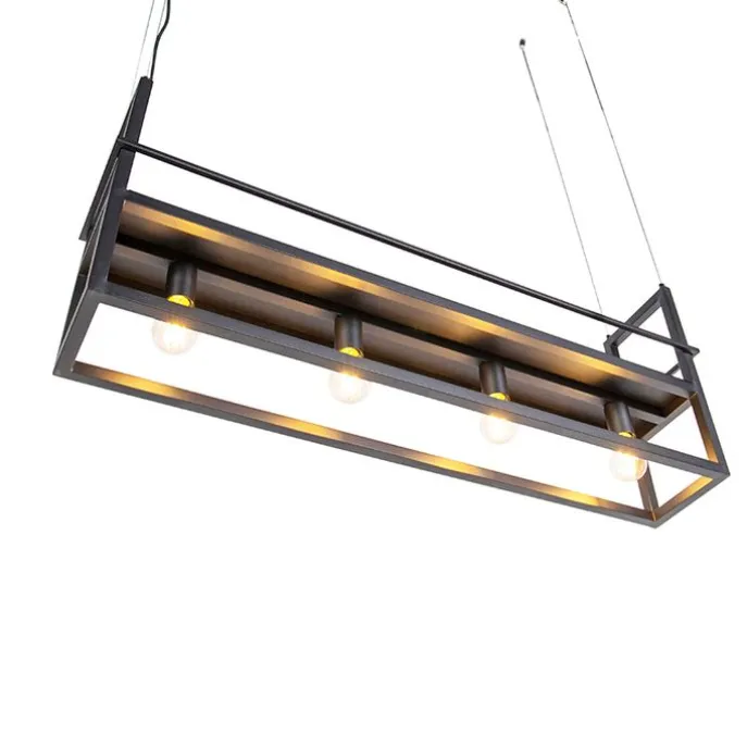 Smart hanglamp zwart incl. WiFi A60 - Cage Rack