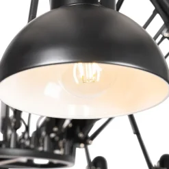 Smart hanglamp zwart 16-lichts verstelbaar incl. 16 Wifi A60 - Hobby Spinne