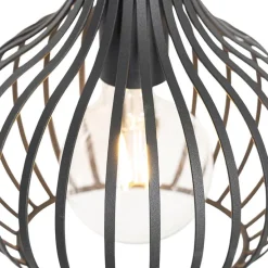 Smart hanglamp zwart 4-lichts incl. 4 Wifi G95 - Saffira