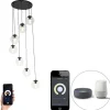 Smart hanglamp zwart 7-lichts incl. Wifi ST64 - Pallon