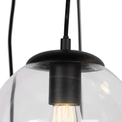 Smart hanglamp zwart 7-lichts incl. Wifi ST64 - Pallon