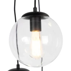 Smart hanglamp zwart 7-lichts incl. Wifi ST64 - Pallon