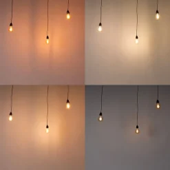 Smart hanglamp zwart 3-lichts incl. Wifi G95 - Cava