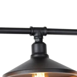 Smart hanglamp zwart 4-lichts incl. Wifi ST64 - Laser