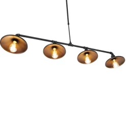 Smart hanglamp zwart 4-lichts incl. Wifi ST64 - Laser