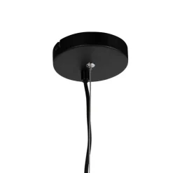 Smart hanglamp zwart met Amber glas incl. 8 Wifi g9 - Uvas