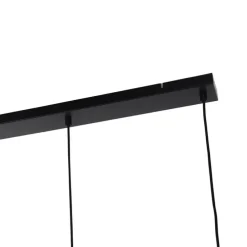 Smart hanglamp zwart met smoke glas 4-lichts incl. 4 Wifi ST64 - Laura