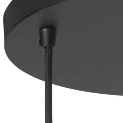 Smart hanglamp zwart met smoke glas incl. 3 Wifi P45 - Busa