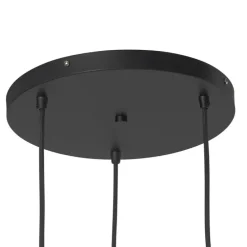 Smart hanglamp zwart met smoke glas incl. 3 Wifi P45 - Busa