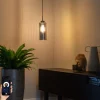 Smart hanglamp zwart met smoke glas incl. Wifi ST64 - Laura