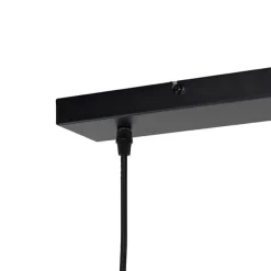 Smart hanglamp zwart met goud 3-lichts incl. Wifi A60 - Magnax