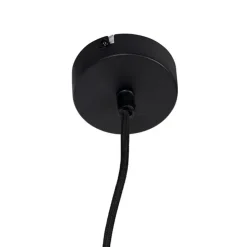 Smart hanglamp zwart met hout 4-lichts incl. Wifi G95 - Shelf