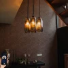 Smart hanglamp zwart met smoke glas 7-lichts incl. 7 Wifi ST64- Laura