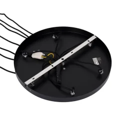 Smart hanglamp zwart met smoke glas 7-lichts incl. 7 Wifi ST64- Laura