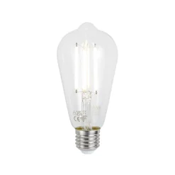 Smart hanglamp zwart met smoke glas 7-lichts incl. 7 Wifi ST64- Laura