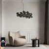 Smart hanglamp zwart met smoke glas 8-lichts incl. 8 Wifi G9 - Uvas