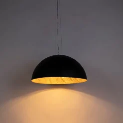 Smart hanglamp zwart met goud 70 cm incl. Wifi A60 - Magna