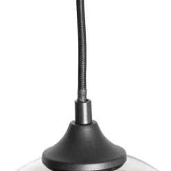 Smart hanglamp zwart met smoke glas incl. 8 Wifi G95 - Sandra