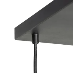 Smart hanglamp zwart met smoke glas incl. 8 Wifi G95 - Sandra