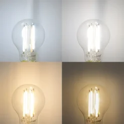 Smart hanglamp zwart met goud glas 7-lichts incl. 7 Wifi A60- pallon