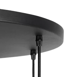 Smart hanglamp zwart met goud glas 7-lichts incl. 7 Wifi A60- pallon